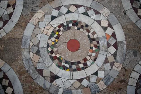The texture of an ancient mosaic Stock Photos