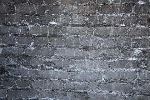 Texture ancient ruined brick wall Stock Photos