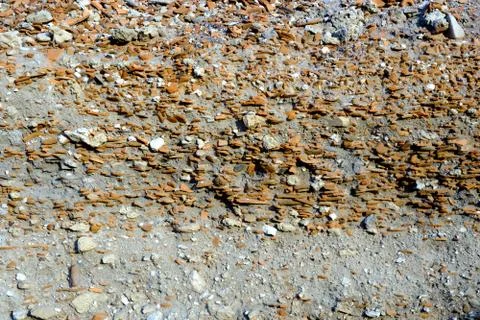 Texture of the ancient stone wall of the ancient city Foto stock