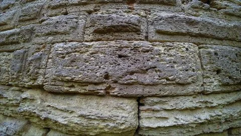 Texture of ancient stone wall Stock Photos