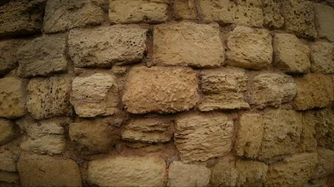 Texture of ancient stone wall Stock Photos