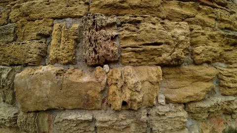 Texture of ancient stone wall Stock Photos