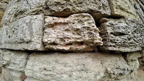 Texture of ancient stone wall Stock Photos