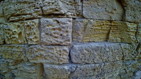 Texture of ancient stone wall Stock Photos