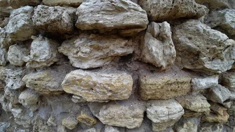 Texture of ancient stone wall Stock Photos