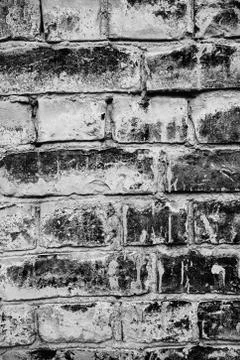 Texture and background of brick black and white. Stock Photos