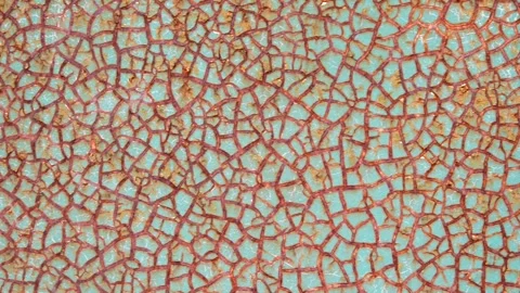 Texture and background of cracked walls, damage to rusty iron walls Stock Footage 301600509