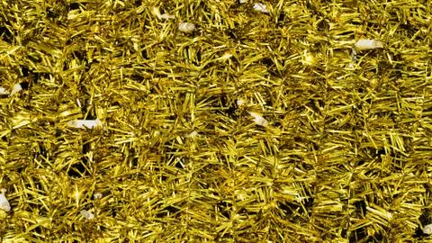 Texture and background for the material. Unique pattern of golden Christmas t Stock Photos