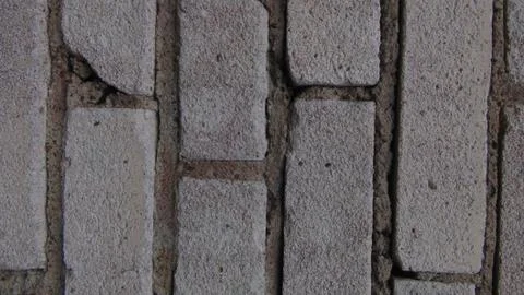Texture and background of old and white bricks wall Stock Photos