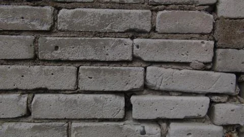 Texture and background of old and white bricks wall 写真素材