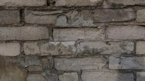 Texture and background of old and white bricks wall Stock Photos