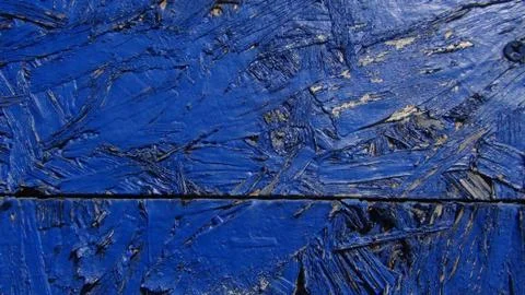 Texture and background of old and blue wooden board Stock Photos