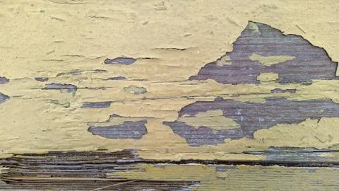 Texture and background of the old and wooden boards painted in yellow Fotos Stock