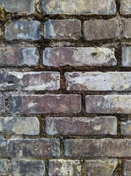 Texture and background of old and gray dirty bricks wall Stock Photos