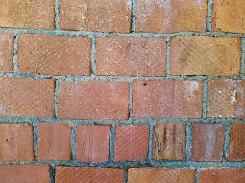 Texture and background of old and red bricks wall. 写真素材