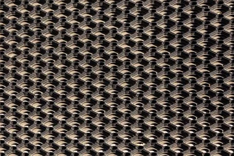 Texture and background of used dusty cellular rubber floor mat Stockfoto's