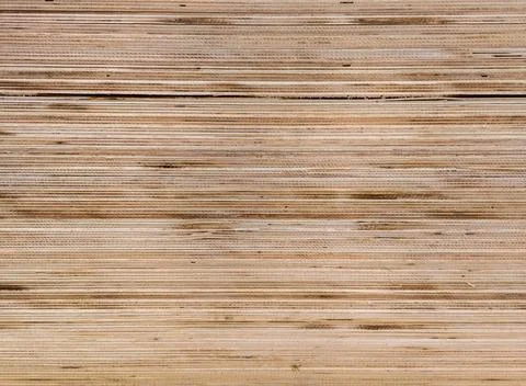 Texture and flat full frame background of plywood veneer stack Stock Photos