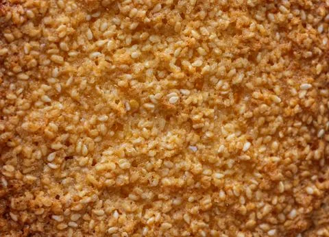 Texture and pattern of sesame cookies Foto stock