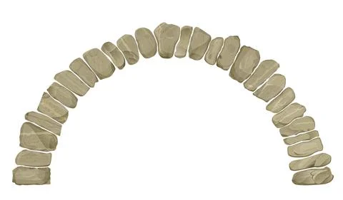 The texture of an arch made of wild stone Stock Illustration