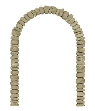 The texture of an arch made of wild stone Stock Illustration