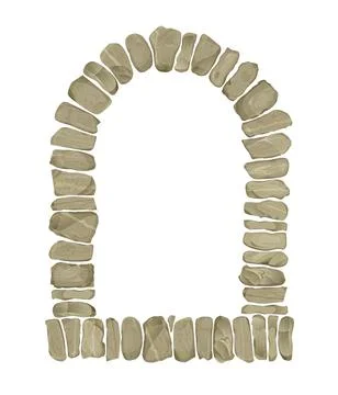 The texture of an arch made of wild stone Stock Illustration