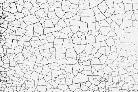 Texture of arid ground cracks and splashes of stains, black and white textu.. Stock Illustration