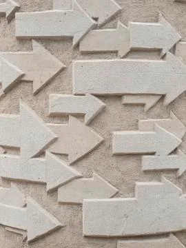 Texture with arrows made of sand Stock Photos