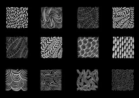 Texture art ink drawing exemples pencil. Design abstract sketch black color. イラスト素材
