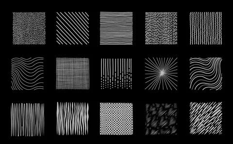 Texture art ink drawing exemples pencil. Design abstract sketch black color. Stock Illustration