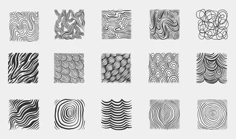 Texture art ink drawing exemples pencil. Design abstract sketch black color. Stock Illustration