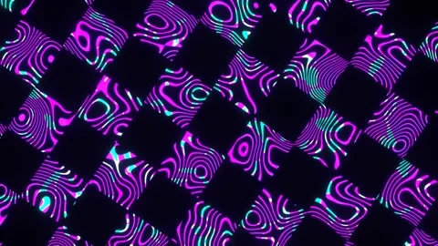 Texture Art of Psychedelic Checker Pattern VJ Loop Stock Footage 240326536
