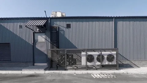 Texture background of air conditioners located on the facade Stock Footage 112718802