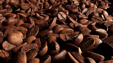 Texture, background aromatic coffee beans Stock Footage 306572864