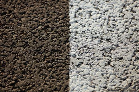 Texture background of asphalt road with separation line Stock Photos
