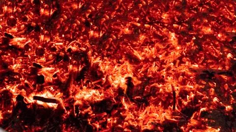 Texture background burning coals Stock Photos