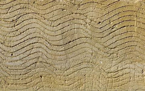 Texture, background, corrugated grooves, the surface of the base plaster. 写真素材