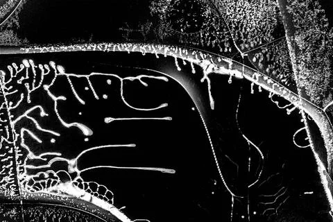 Texture background cracks on the broken screen of a liquid crystal display... Stock Photos