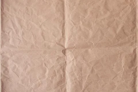 Texture background crumpled packaging craft recycled paper. Copy space text Stock Photos