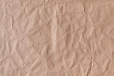 Texture background crumpled packaging craft recycled paper. Copy space text Stock Photos