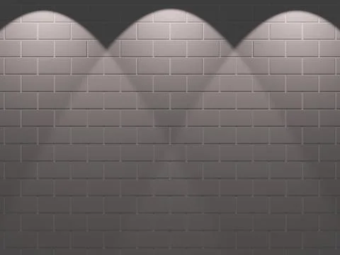 Texture background from dark brick wall and light Illustrazione stock