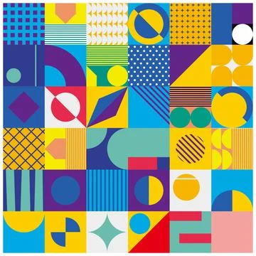 Texture background design with geometric pattern in bright colors. Stock Illustration