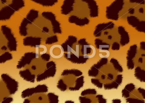 Texture for a background - a fluffy skin of a jaguar Stock Illustration