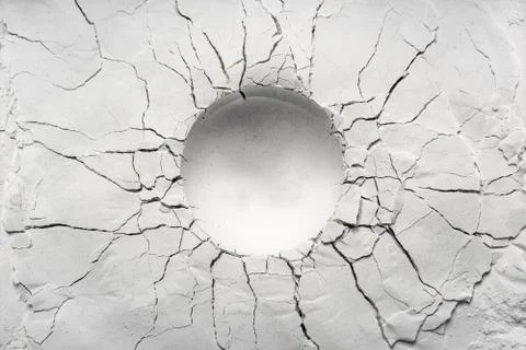 Texture background of an impact crater. Background usable for still life phot Stock Photos