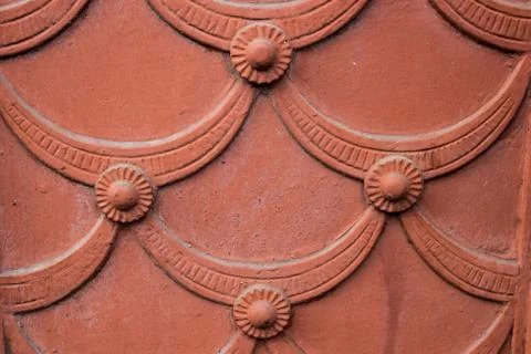 Texture background monogram old wallpaper Stock Photos