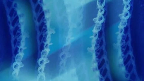 Texture background pattern. blue silk fabric with a subtle organza Stock Photos