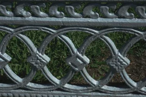 Texture, background, pattern. The cast-iron grill. a strong, hard magnetic si Stock Photos