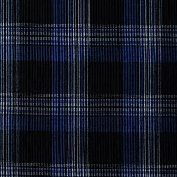 Texture, background, pattern. The fabric is dark blue, with a checkered pat.. Stock Photos
