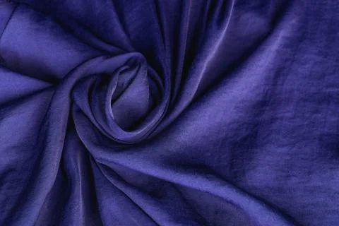 Texture, background, pattern. Fabric silk satin color cobalt, classic blue royal Stock Photos