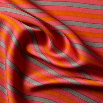 Texture, background, pattern, silk fabric, striped red and white lines of d.. Stock Photos