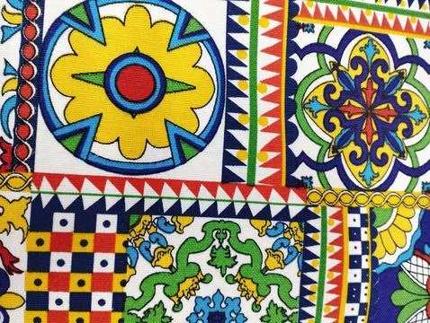 Texture, background, pattern. Silk fabrics of different shades Foto stock